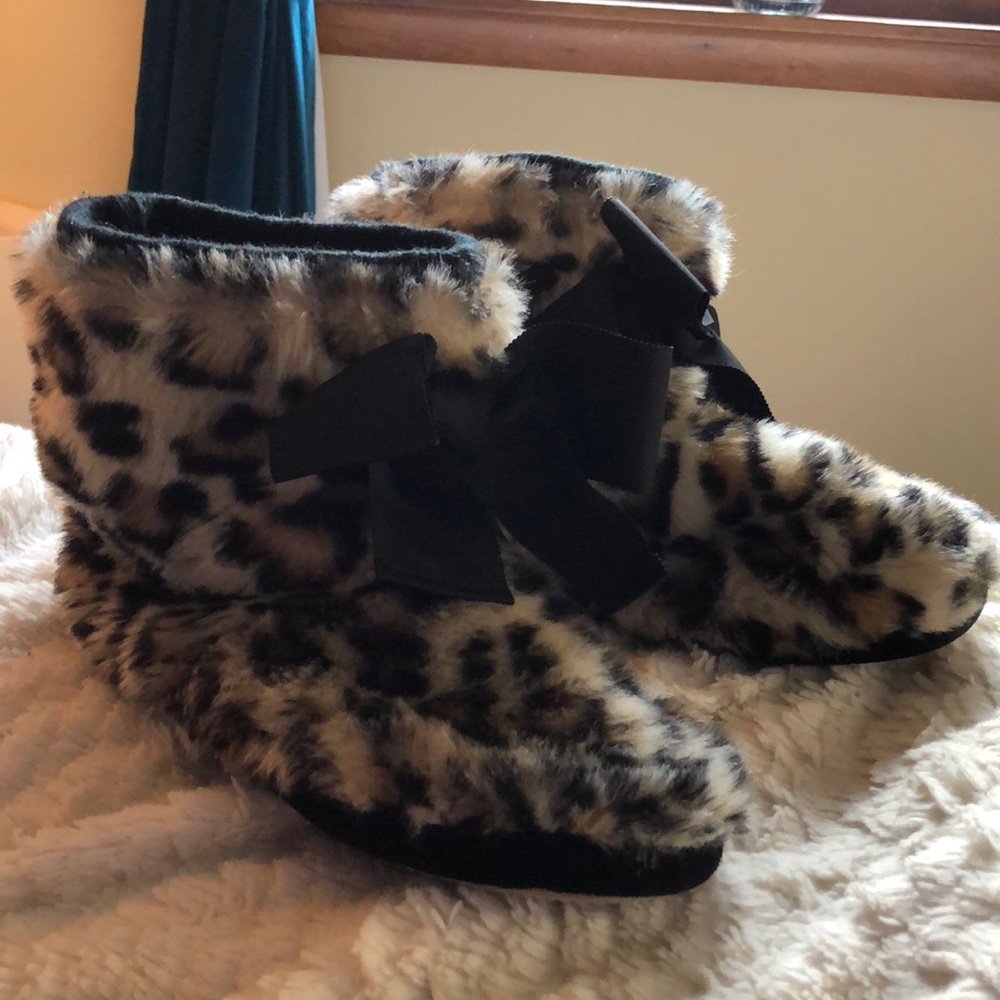 Kate Spade Cheetah Bootie Slippers